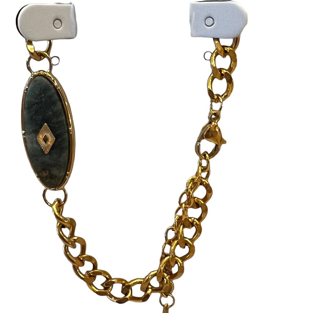 New Eye Candy Los Angeles Gold & Green Granite Bracelet - Picture 5 of 6